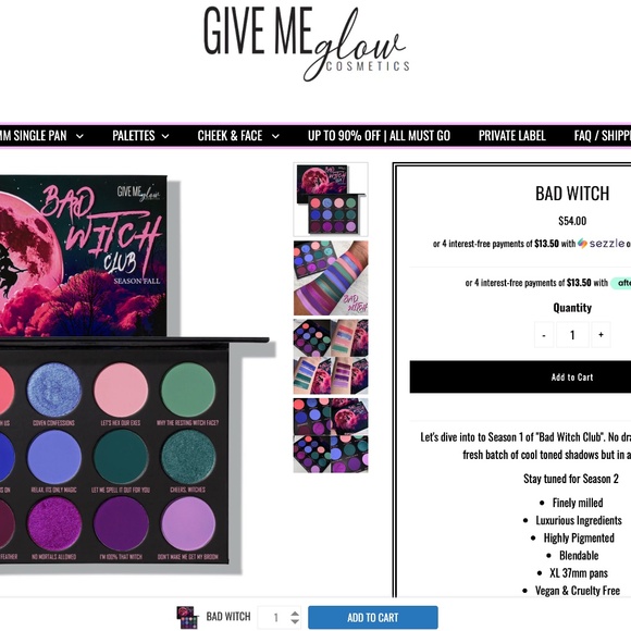 Give Me Glow "Bad Witch Club" eyeshadow palette - Picture 12 of 12